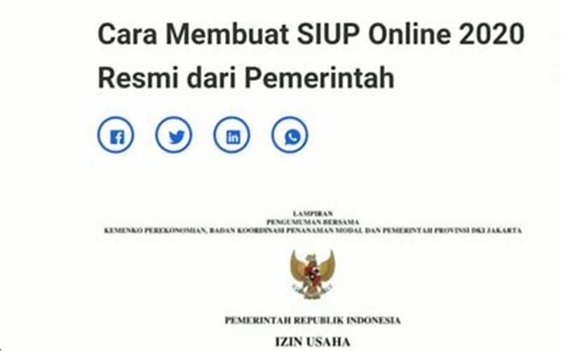 Cara Mengajukan Siup Online Jakarta