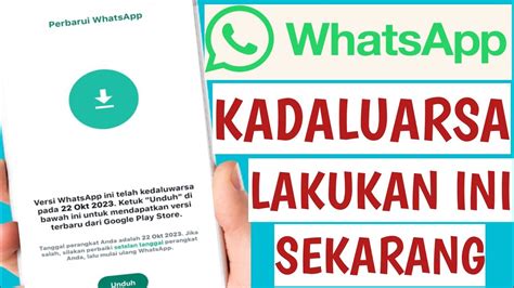 Cara Mengatasi Whatsapp Kadaluarsa Tidak Bisa Di Update