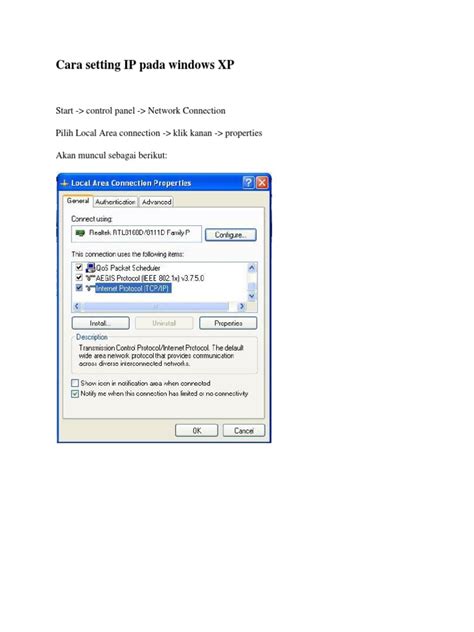 Cara Mengatur IP pada Windows XP: Panduan Lengkap