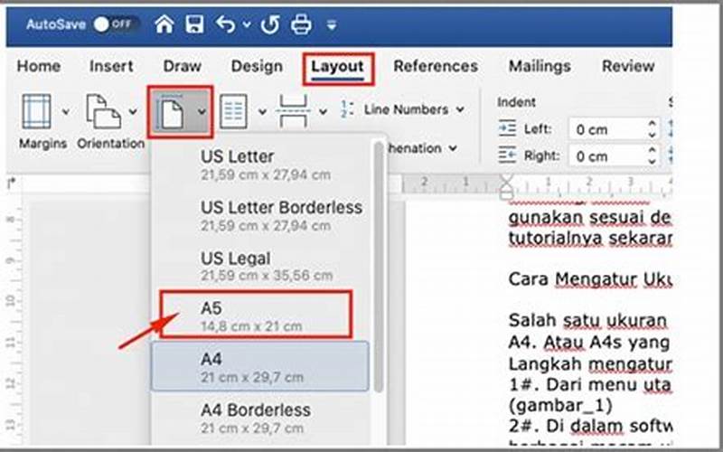 Cara Mengatur Ukuran Kertas Microsoft Word - Ukuran Standar