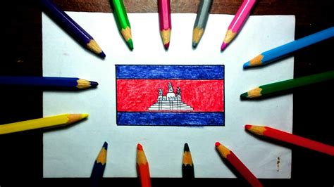 Cara Menggambar Bendera Kamboja