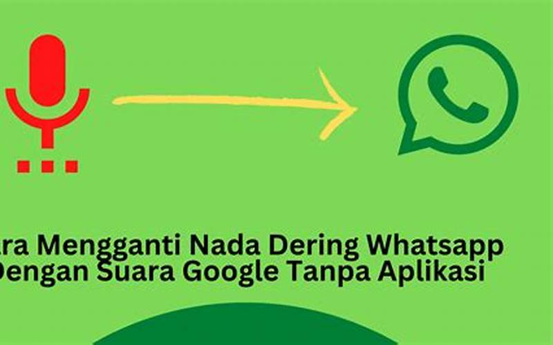 Cara Menggunakan Nada Dering Whatsapp Suara Google Tanpa Aplikasi
