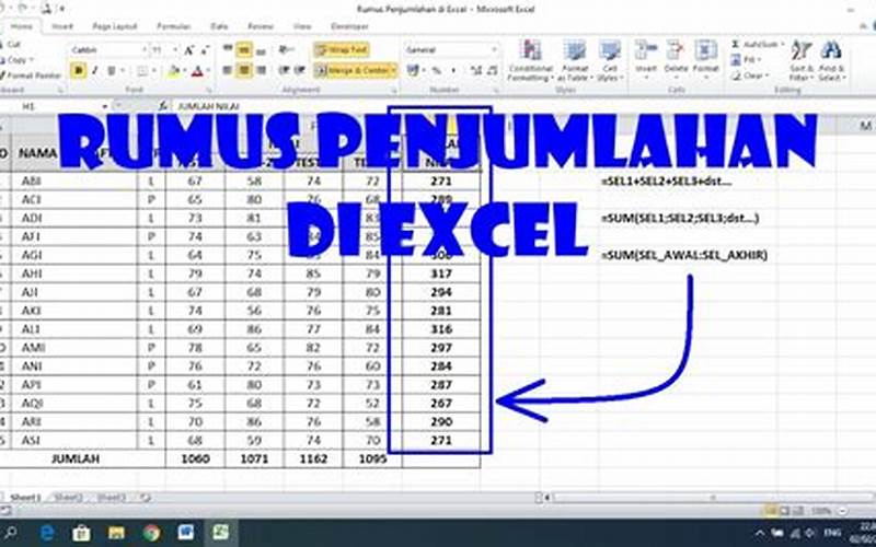 Cara Menggunakan Rumus Tambahan Di Excel