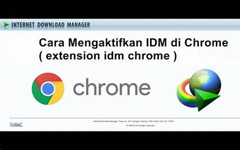 Cara Menginstal Idm Chrome