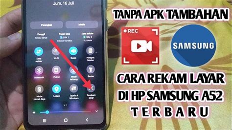 Cara Merekam Layar HP Samsung A12 Tanpa Aplikasi