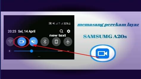Cara Merekam Layar HP Samsung A20s Tanpa Aplikasi