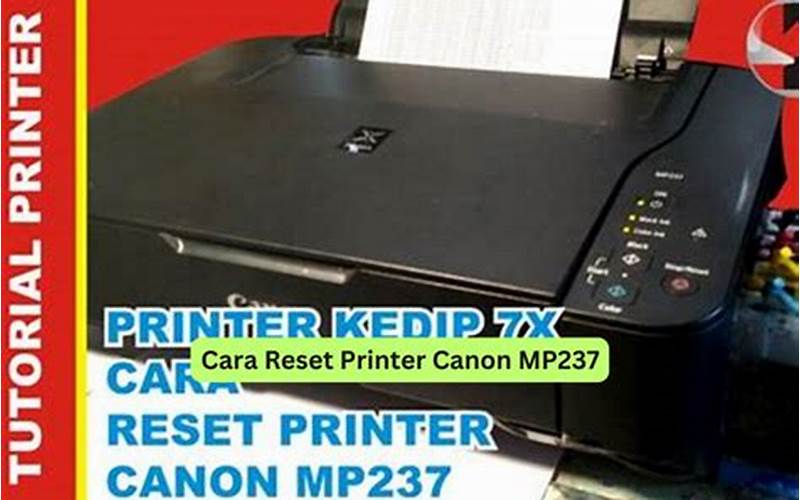 Cara Reset Printer Canon Mp237 Dengan Mudah