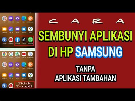 Cara Sembunyi Aplikasi di HP Samsung