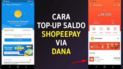 Cara Top Up Dana Ke Shopeepay