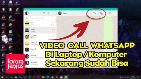 Cara Video Call Whatsapp Di Laptop Windows 10