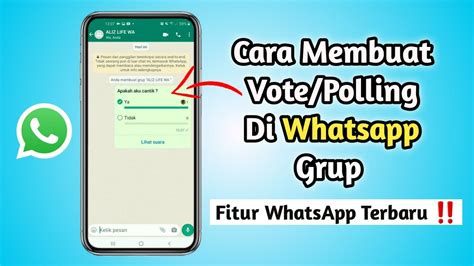 Cara Vote Di Whatsapp Android
