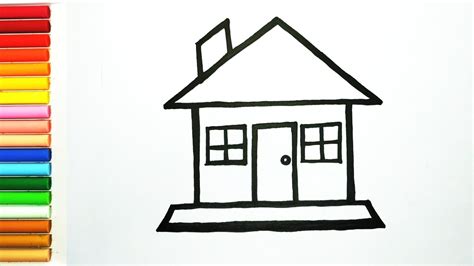 Cara menggambar rumah yang mudah
