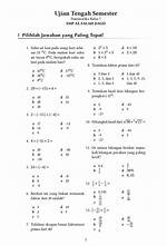 Cara Belajar Soal Matematika Kelas 7 Semester 1