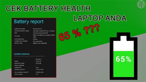 Cara Mudah Cek Kesehatan Baterai Laptop Windows 7 di Indonesia