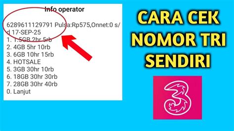 Cara Cek Nomor Tri