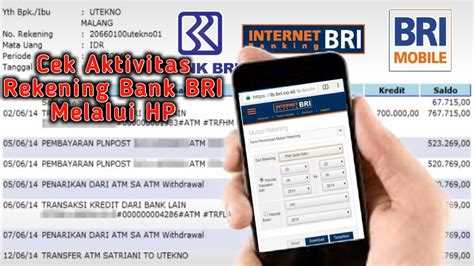 Cara Cek Uang Masuk Di Rekening Bri