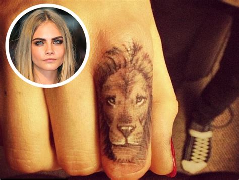 Cara Delevingne Lion Tattoo Faded
