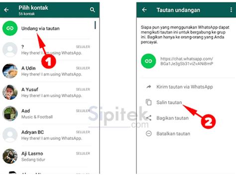 Cara Link Grup WhatsApp - Klik Tombol Tambah Peserta