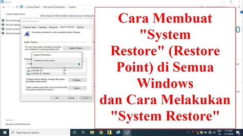 Cara Melakukan System Restore di Windows 7