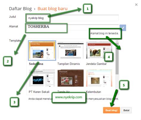 Cara Membuat Akun Blog