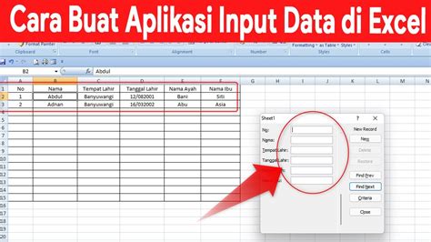 Cara Membuat Aplikasi Excel