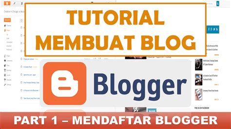 Cara Membuat Blog Di Blogger