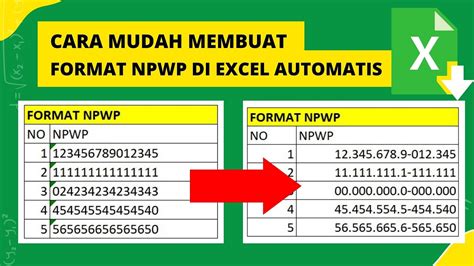 Cara Membuat Format Npwp Di Excel