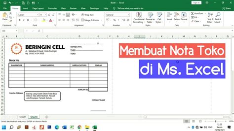 Cara Membuat Nota Di Excel