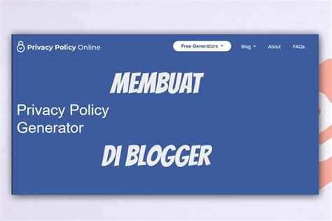 Cara Membuat Privacy Policy di Blog