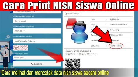 Cara Mencetak Kartu NISN Siswa Online