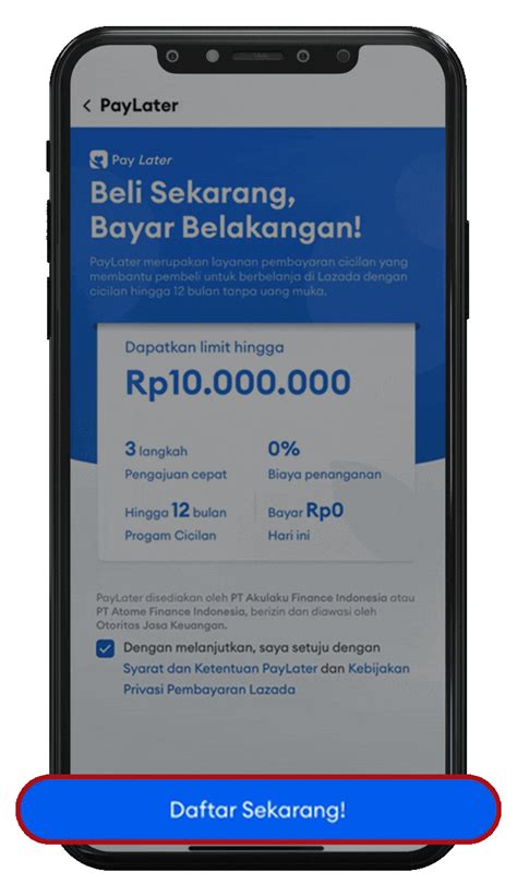 Cara Mendaftar di Lazada PayLater