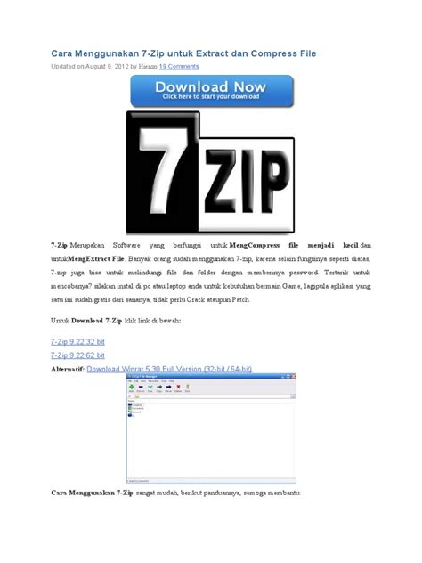 Cara Mengaktifkan 7-Zip