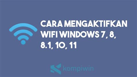 Cara Mengaktifkan Wifi di Windows 7