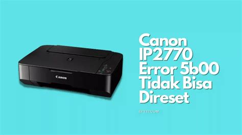 Cara Mengatasi Printer Canon IP2770 Tidak Bisa Direset