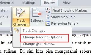 Cara Menghilangkan Track Changes