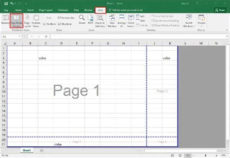 Cara Menghilangkan Tulisan Page 1 Di Excel