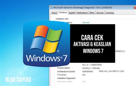 Cara Menonaktifkan Windows 7 Genuine