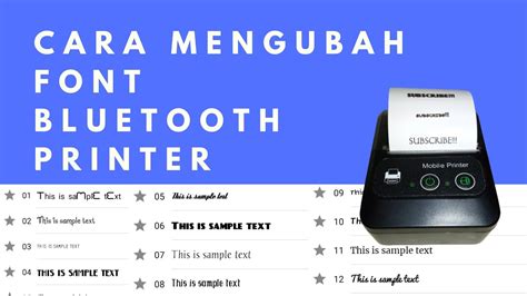 Cara Merubah Font Printer Thermal Bluetooth