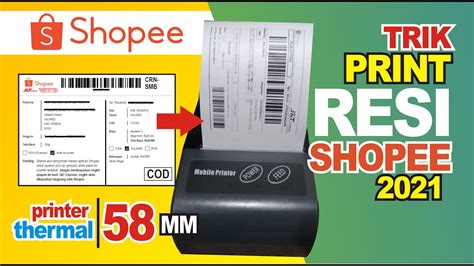 Cara Print Resi Shopee Pakai Printer Thermal