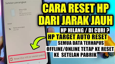 Cara Reset Hp