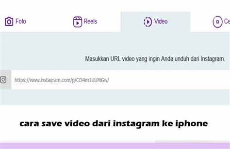 Cara Save Video Di Instagram Tanpa Aplikasi