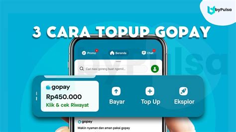 Cara Top Up Gopay dengan Pulsa Indonesia