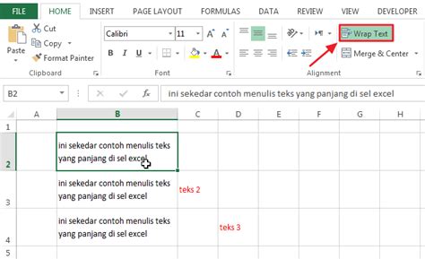 Cara Wrap Text Di Excel