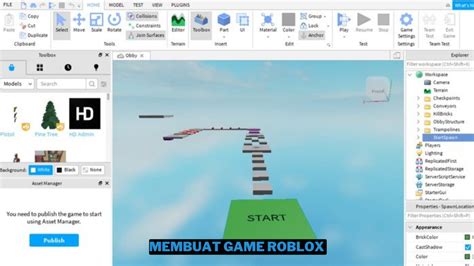 Ilustrasi langkah-langkah cara membuat game Roblox untuk pemula lengkap