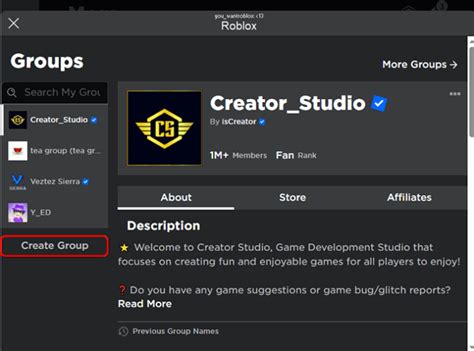 Ilustrasi langkah-langkah cara membuat grup di Roblox dengan cepat