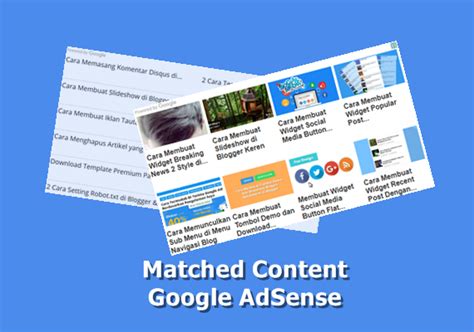 Cara mendapatkan iklan Matched Content Google