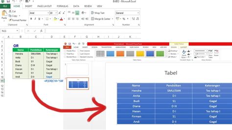 Cara mengcopy tabel dari excel ke word