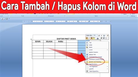 Mengganti Format dan Gaya pada Tabel di Word