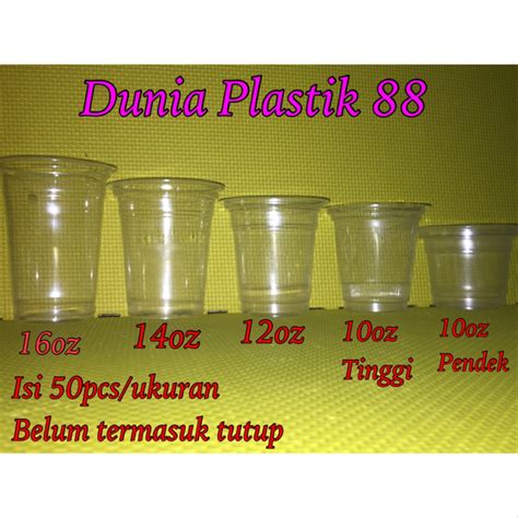 Bagaimana cara mengukur ukuran gelas plastik 14 oz?