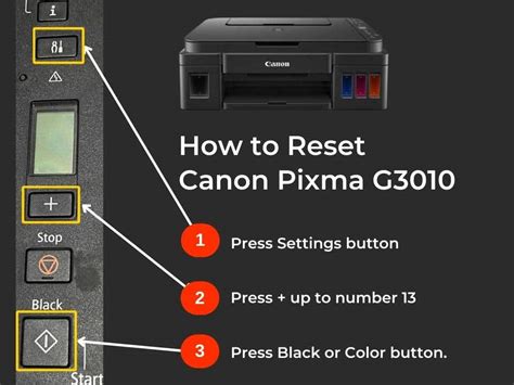 Cara reset printer canon g3010